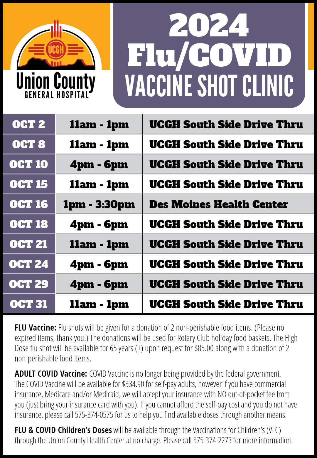 UCGH FluShotClinic 2024 Socials v4